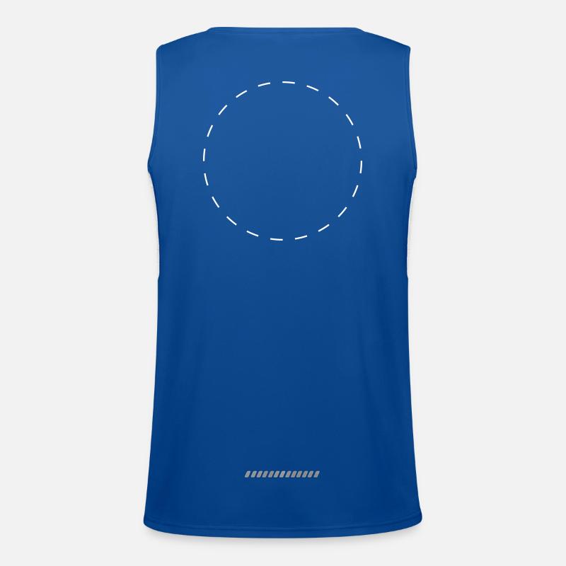 Circle dashed white | Vectorgraphic Men's Functional Contrast Tank Top 