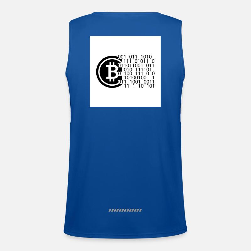 Bitcoin Code Funktionelles Kontrast-Tank Top für Männer 