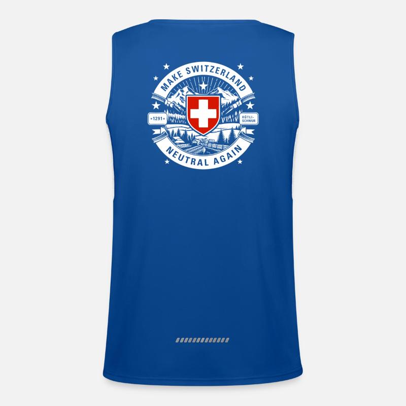make Switzerland neutral again Men's Functional Contrast Tank Top 