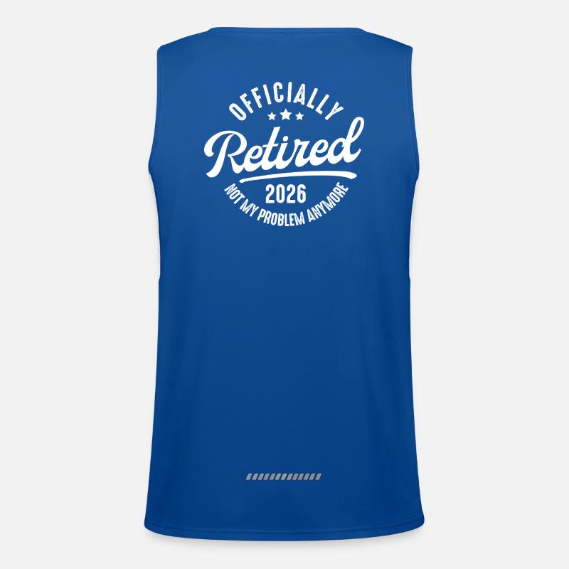 Pensioner 2026 Officially Retired Men's Functional Contrast Tank Top 
