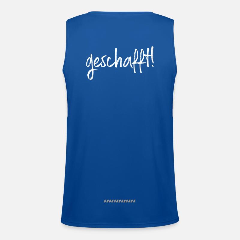 geschafft! Ziel erreicht Geschenkidee Prüfung Funktionelles Kontrast-Tank Top für Männer 