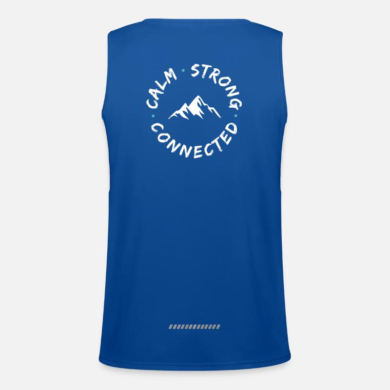 Mountain connection district logo Men's Functional Contrast Tank Top 