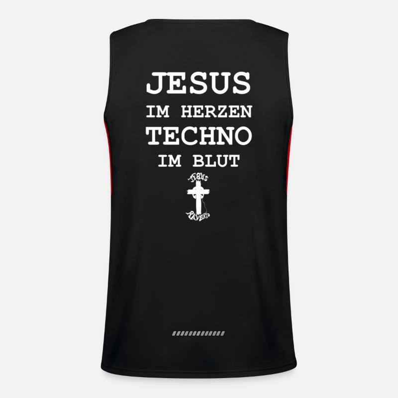 JesusImHerzen Funktionelles Kontrast-Tank Top für Männer 