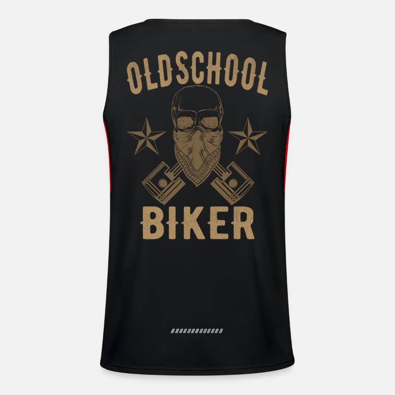Biker Old School Funktionelles Kontrast-Tank Top für Männer 