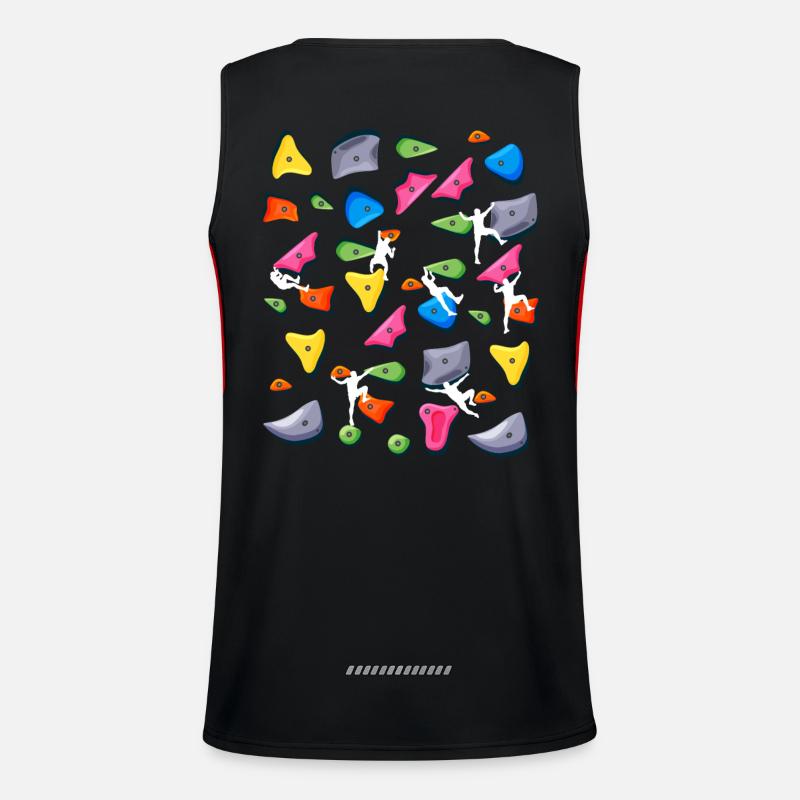 Climbing - Bouldering Boulder - Men's Functional Contrast Tank Top  - black/red