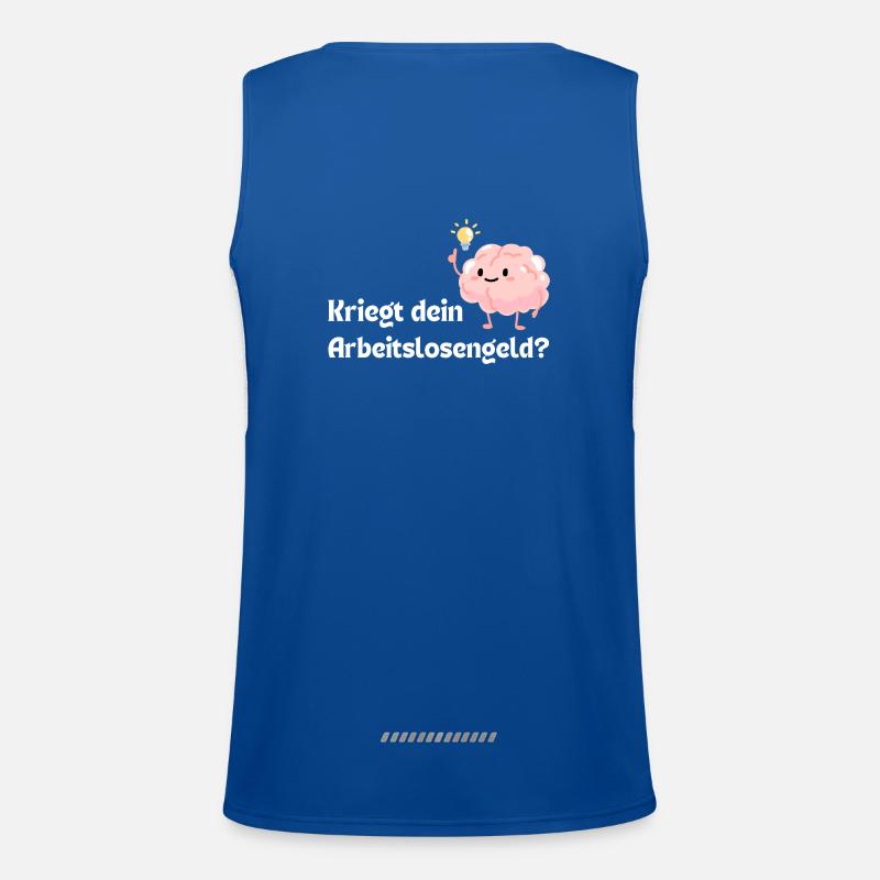 Unemployment benefit recipient brain Men's Functional Contrast Tank Top 