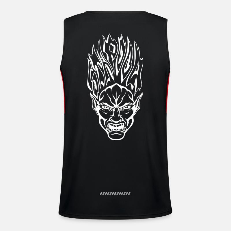 Stapooa demon1 - Men's Functional Contrast Tank Top  - black/red