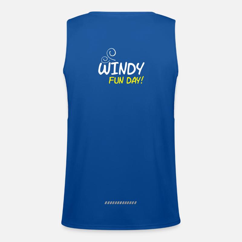 Windy fun day Men's Functional Contrast Tank Top 