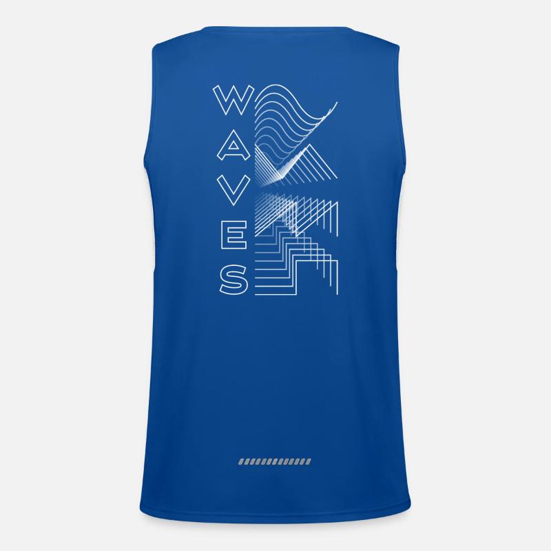 Waves Waves Waveform Audio Analogique Design Modular Gift Débardeur respirant contrasté Homme 