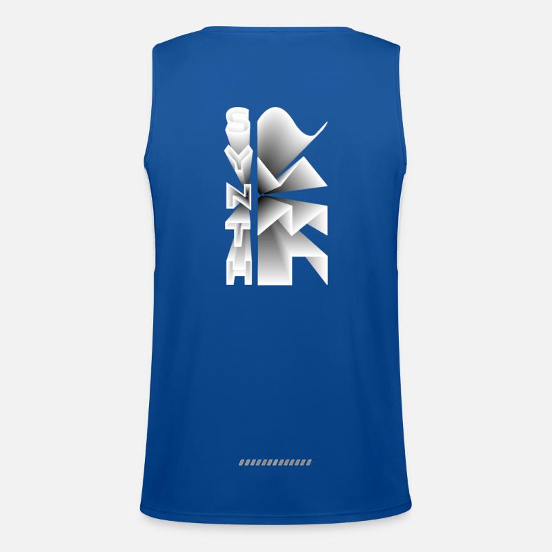 Synth Waveform Audio Analog Design Modular Gift Men's Functional Contrast Tank Top 