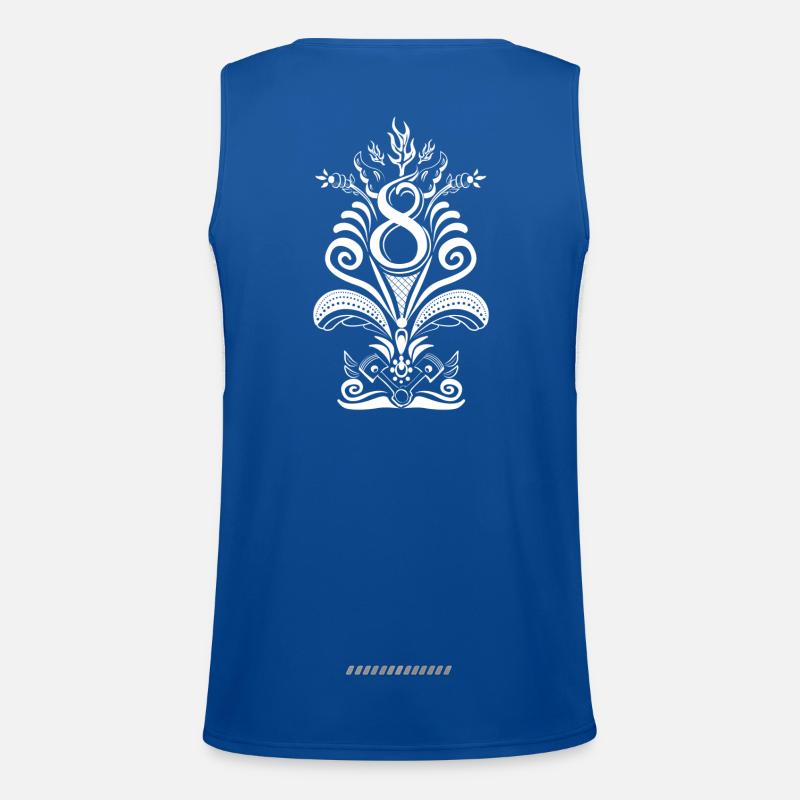 Kurbits V8 No:2 - white Men's Functional Contrast Tank Top 