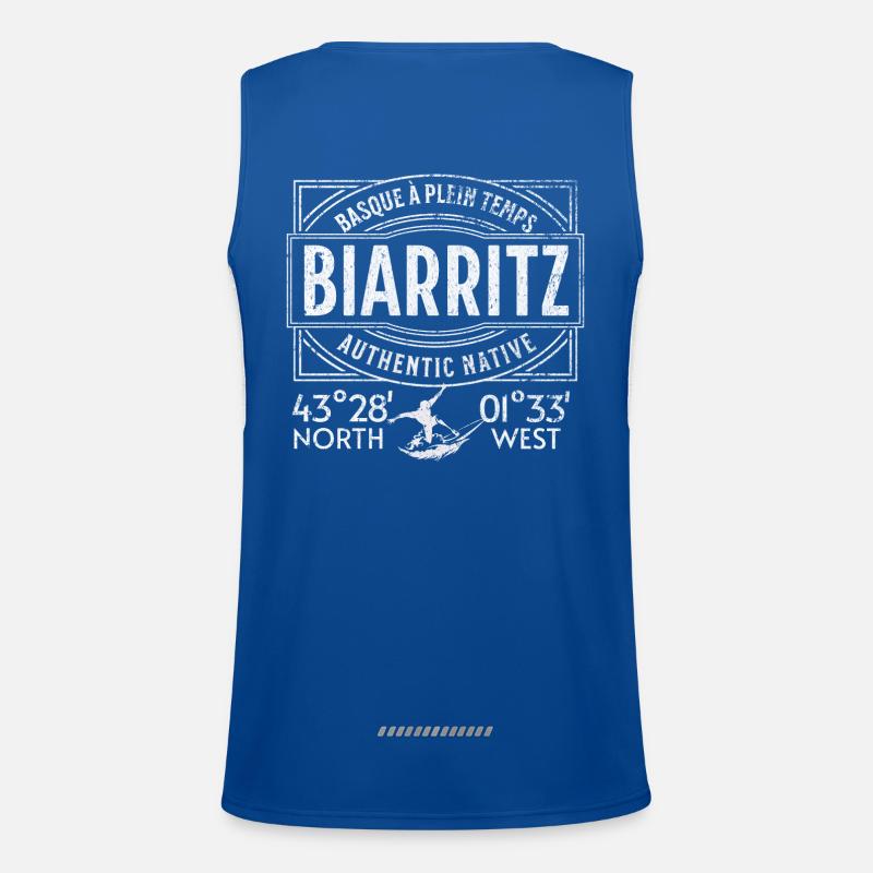Authentischer Ureinwohner von Biarritz Funktionelles Kontrast-Tank Top für Männer 