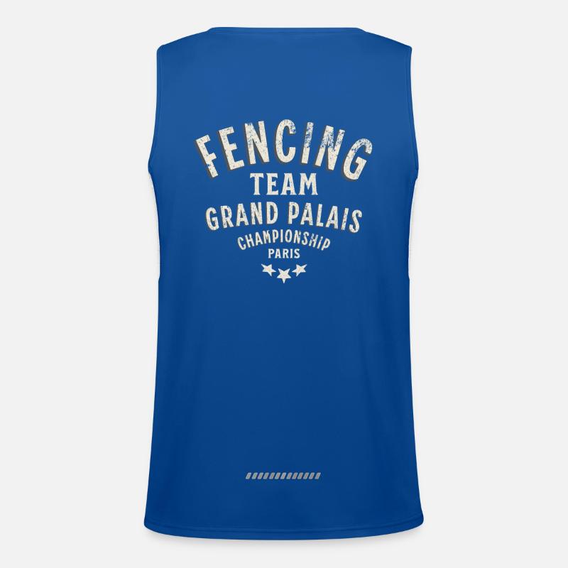 Fechtmannschaft Grand Palais Paris Funktionelles Kontrast-Tank Top für Männer 