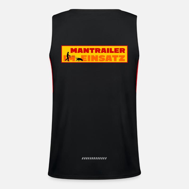 Mantrailer im Einsatz (Frau) Funktionelles Kontrast-Tank Top für Männer 
