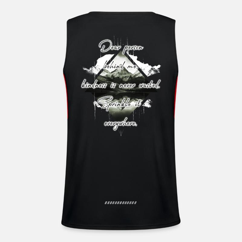 Spruch für die Person Hinter Dir Freundlichkeit Funktionelles Kontrast-Tank Top für Männer 