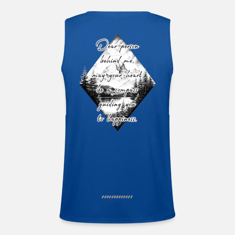 Dire pour la personne derrière vous Happiness Mountain Graphic Débardeur respirant contrasté Homme 