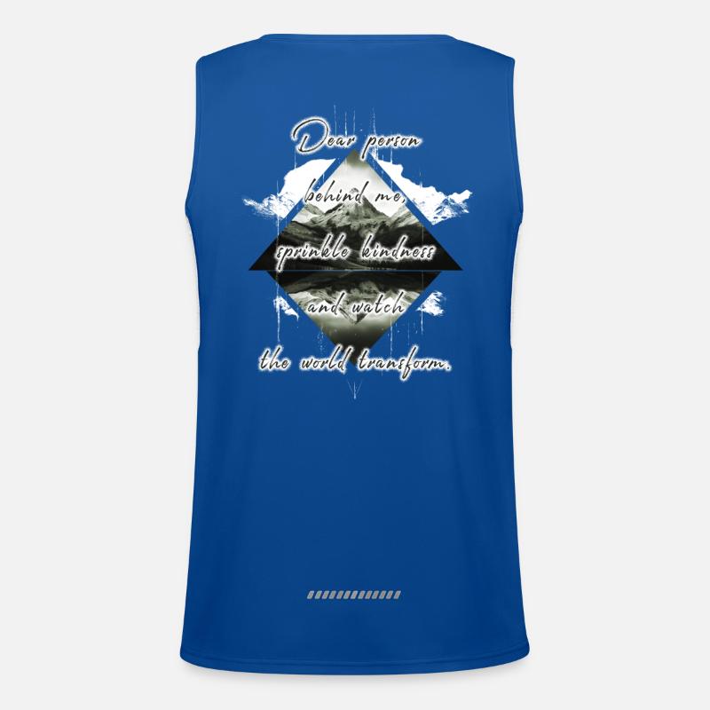 Spruch für die Person Hinter Dir Güte Verändert Funktionelles Kontrast-Tank Top für Männer 