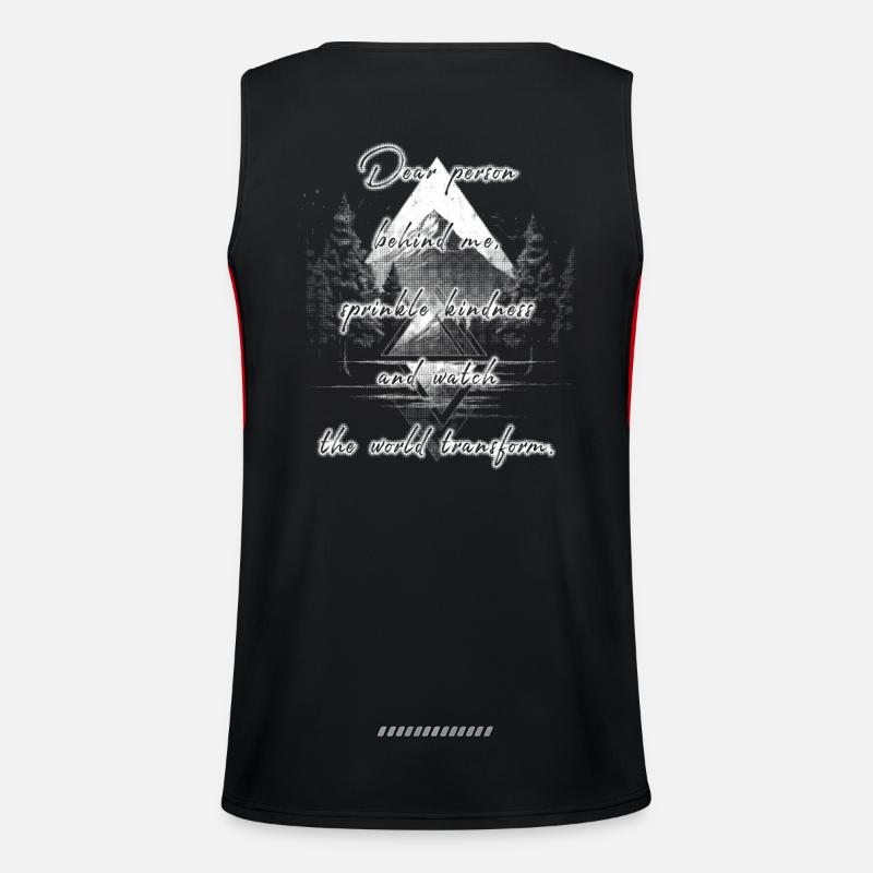 Spruch für die Person Hinter Dir Güte Verändert Funktionelles Kontrast-Tank Top für Männer 