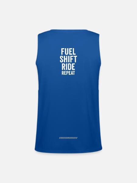 Energy Cycle Motion - Men's Functional Contrast Tank Top  - royal/white - Back