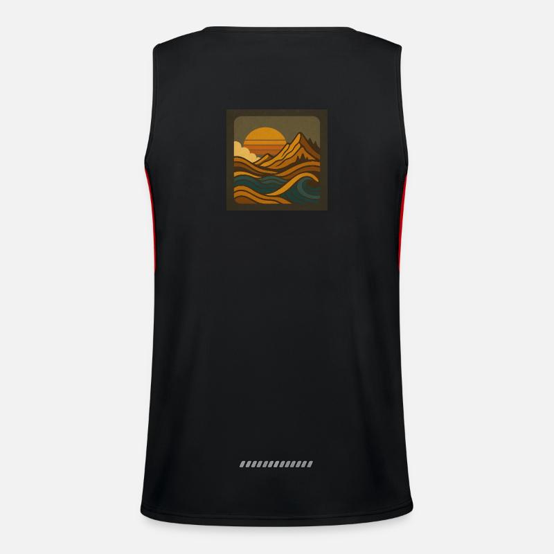 Liberté dorée dans les montagnes rétro Débardeur respirant contrasté Homme 