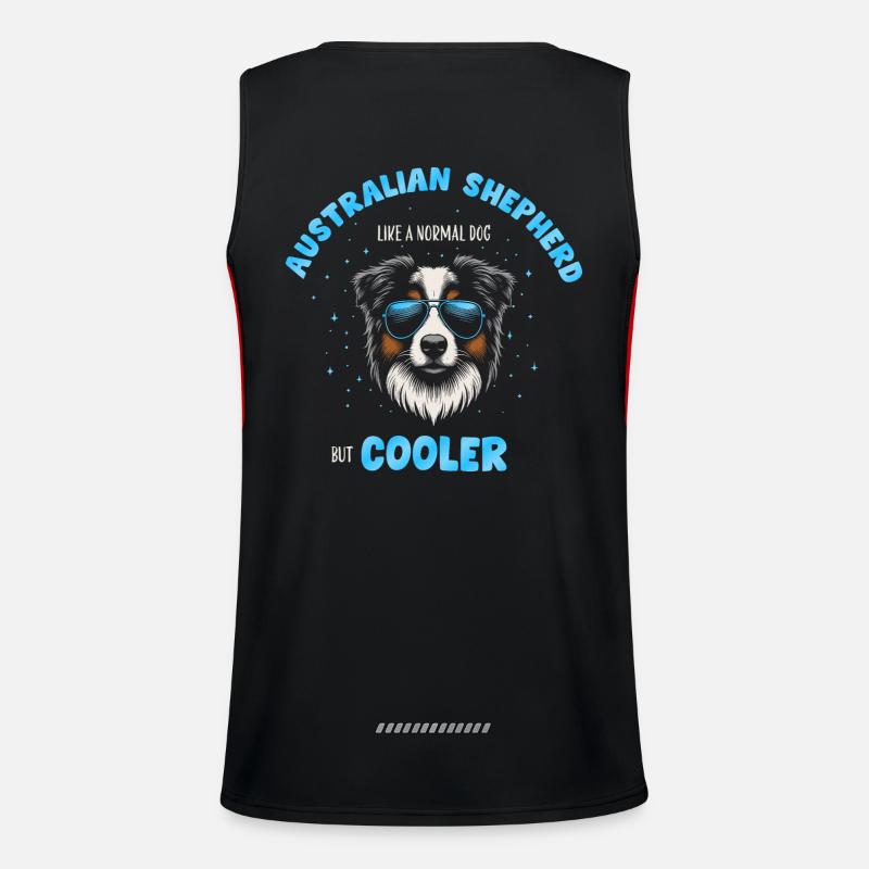 Aussie - comme un chien normal mais turquoise plus cool Débardeur respirant contrasté Homme 