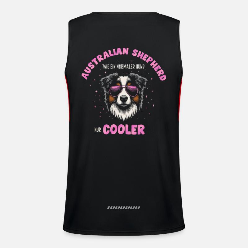 Aussie - like a normal dog only cooler pink Men's Functional Contrast Tank Top 