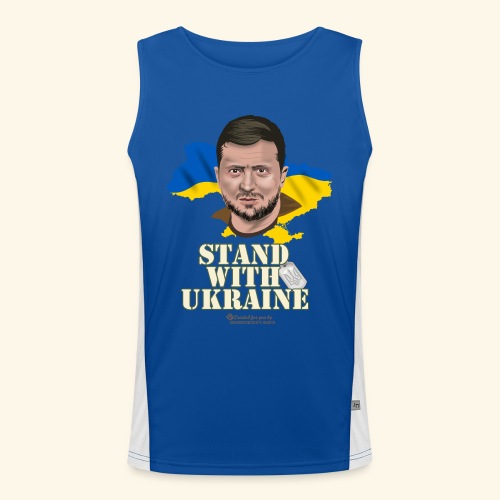Selenskyj Stand with Ukraine - Funktionelles Kontrast-Tank Top für Männer 