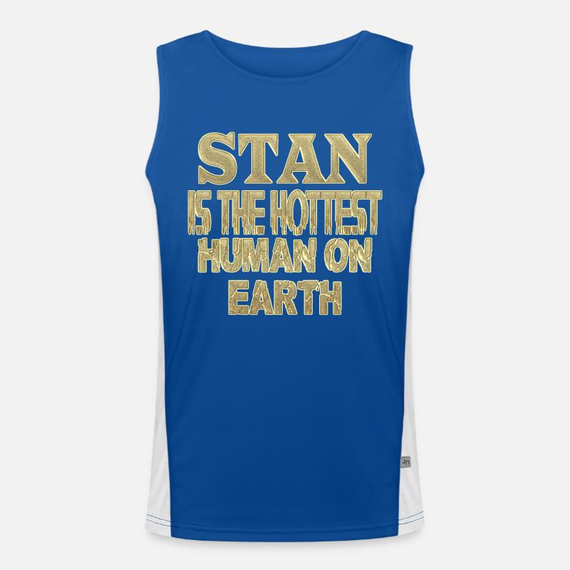 Stan - Men's Functional Contrast Tank Top  - royal/white