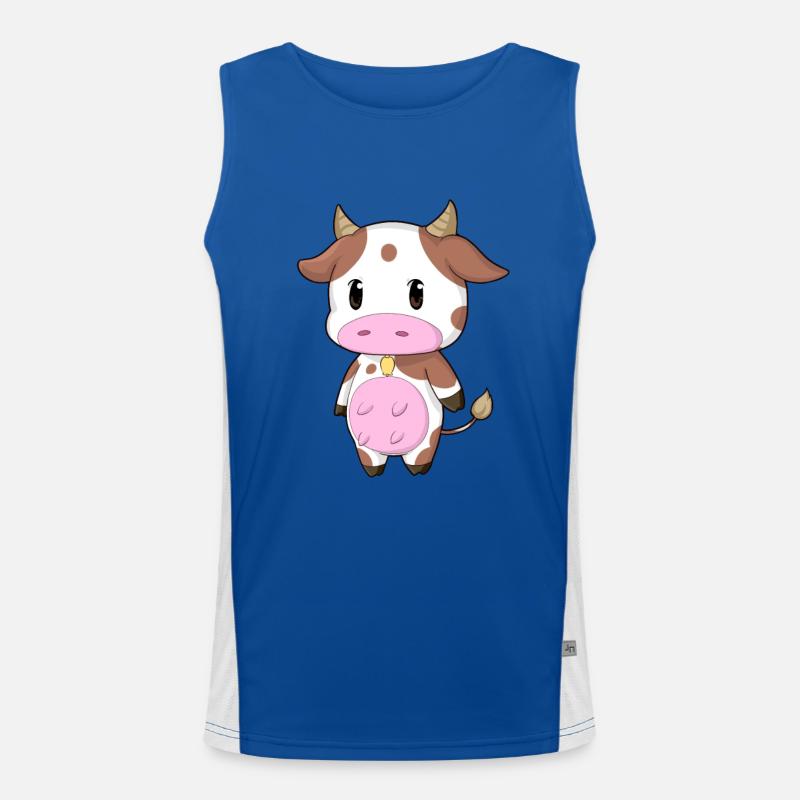 Süsse Kuh Funktionelles Kontrast-Tank Top für Männer 