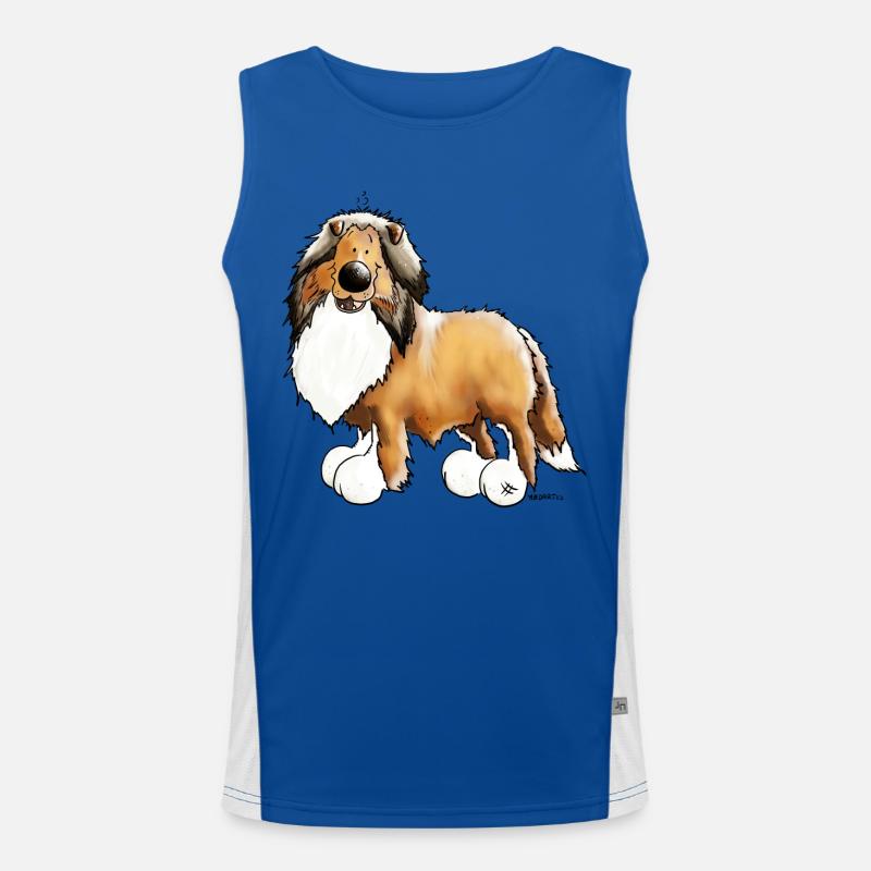 Collie - Rough Collie - Rough Men's Functional Contrast Tank Top 