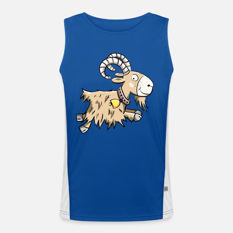 Erratic Goat I Aries I Goat Gift Men's Functional Contrast Tank Top 