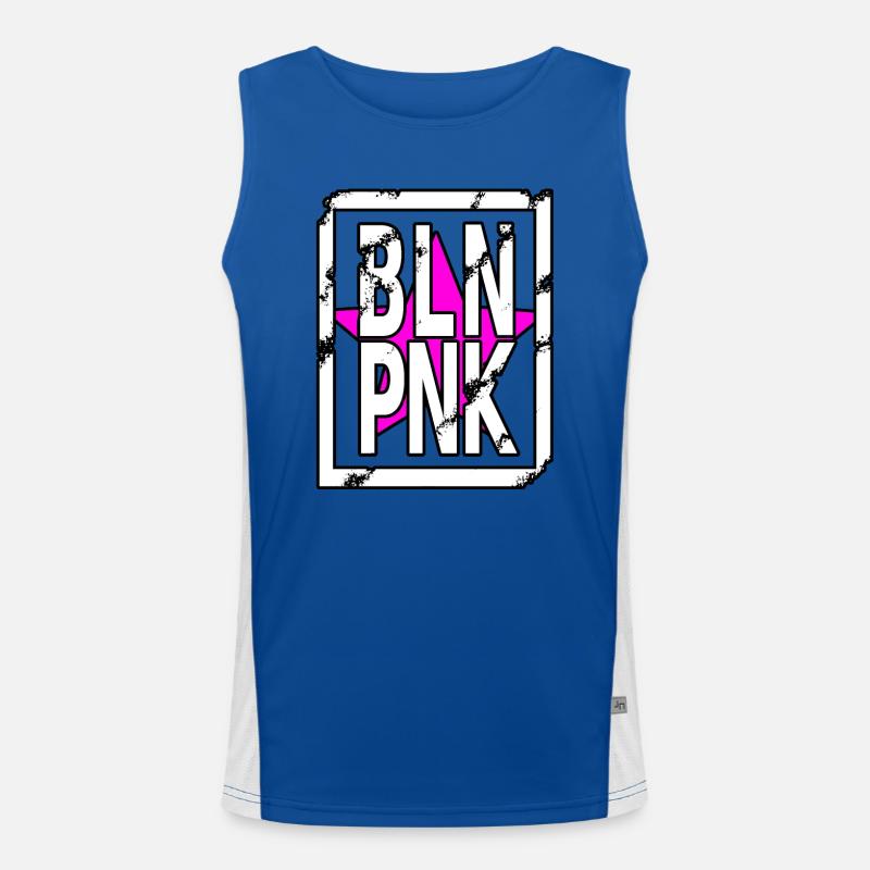 Expressive Bling Pink Design Funktionelles Kontrast-Tank Top für Männer 