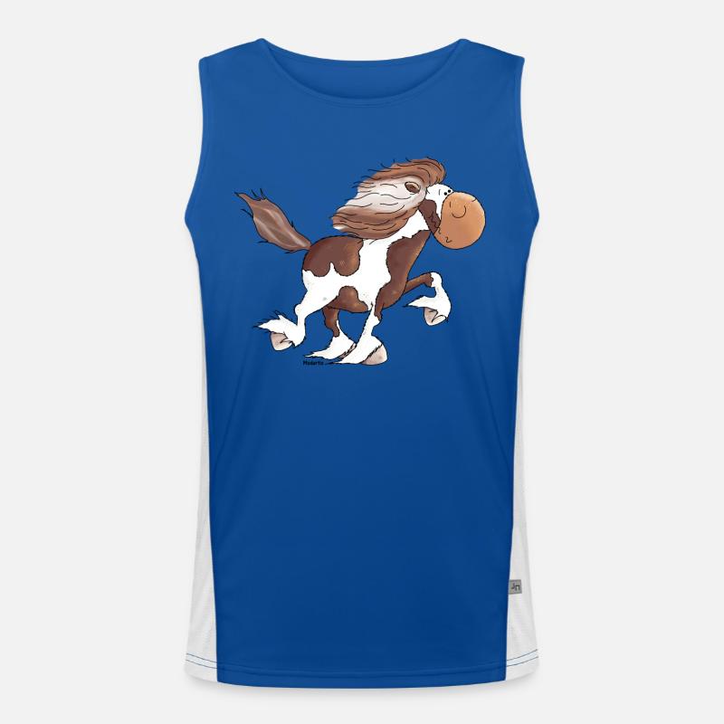 Lustiger Isländer - Islandpferd - Isi Funktionelles Kontrast-Tank Top für Männer 