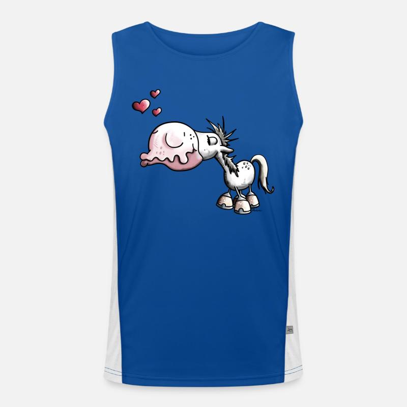 Pferdekuss Funktionelles Kontrast-Tank Top für Männer 