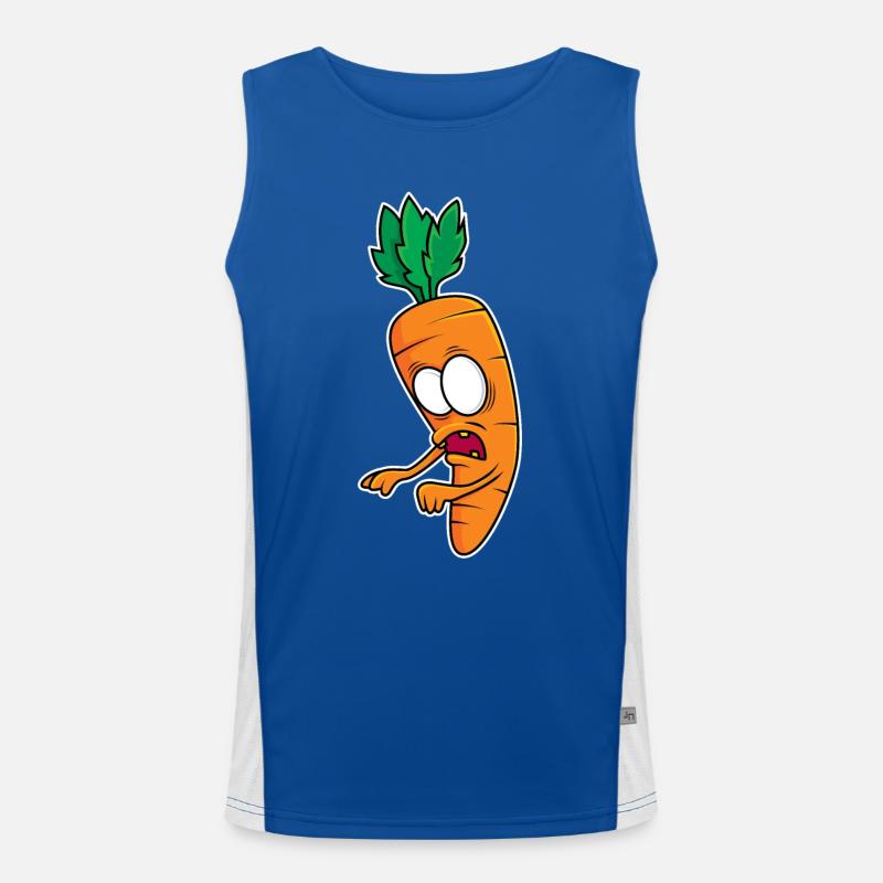 Zombie carrot Men's Functional Contrast Tank Top 