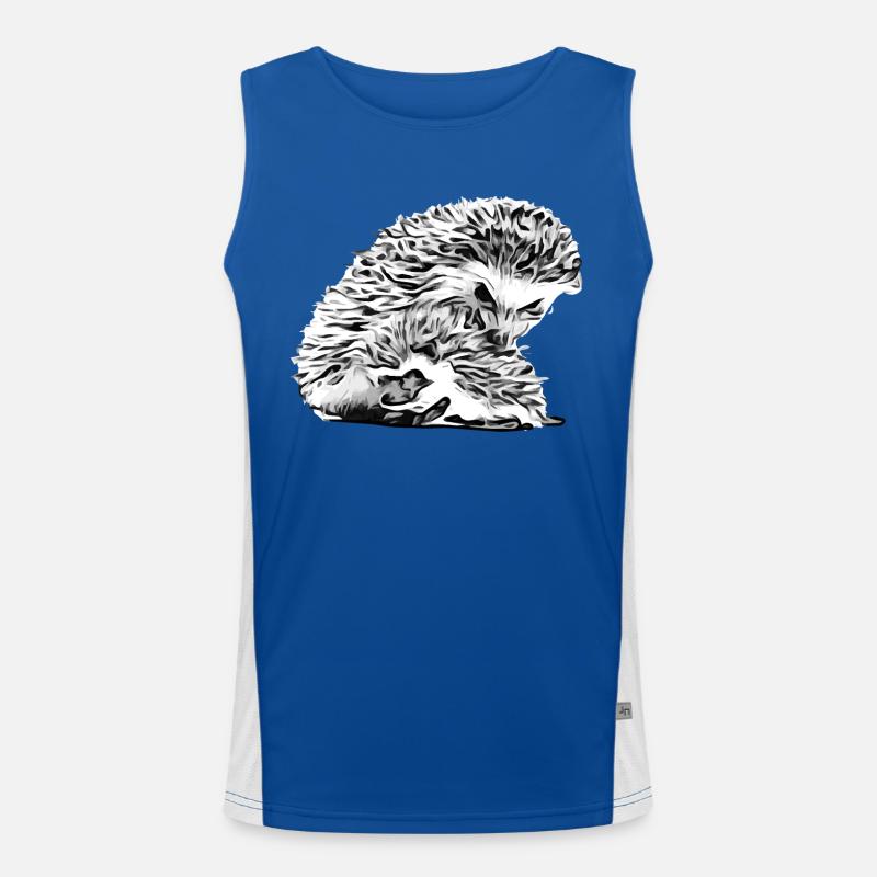 Maman hérisson avec bébé hérisson Débardeur respirant contrasté Homme 