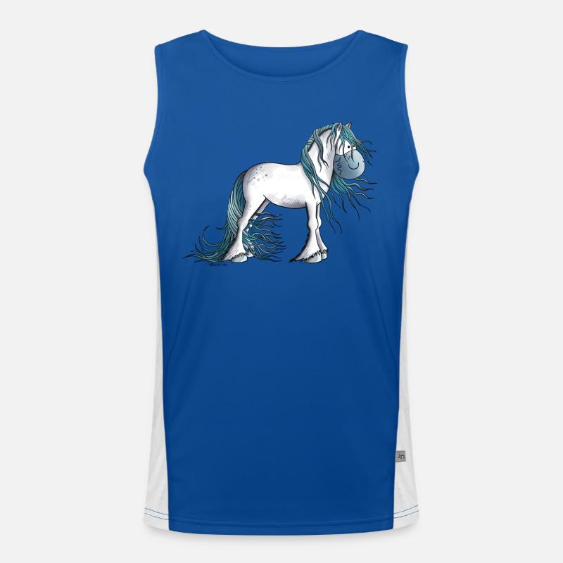 Fantasy Pferd Funktionelles Kontrast-Tank Top für Männer 