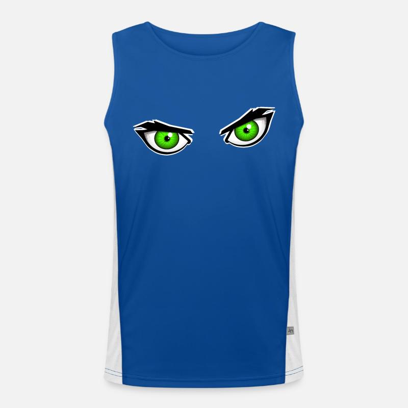 Green eyes Men's Functional Contrast Tank Top 