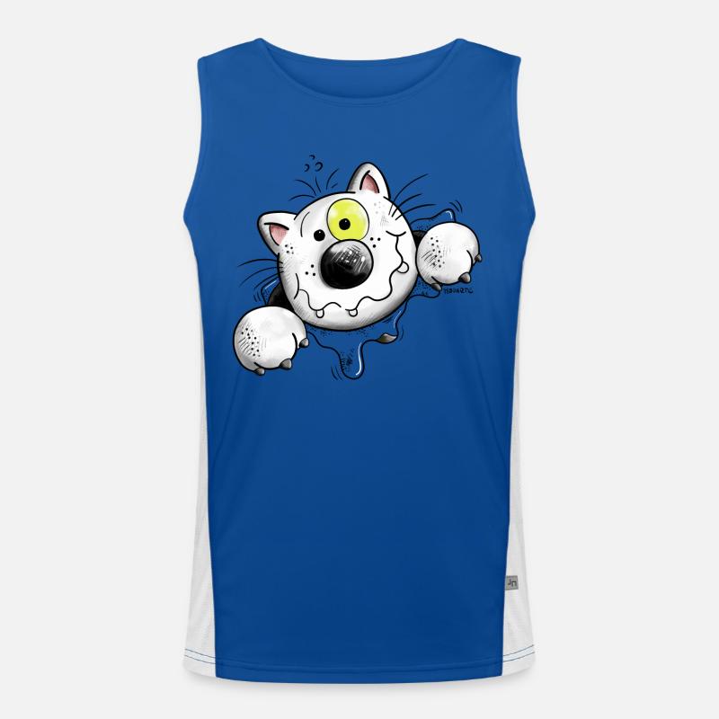Crazy Cat Débardeur respirant contrasté Homme 