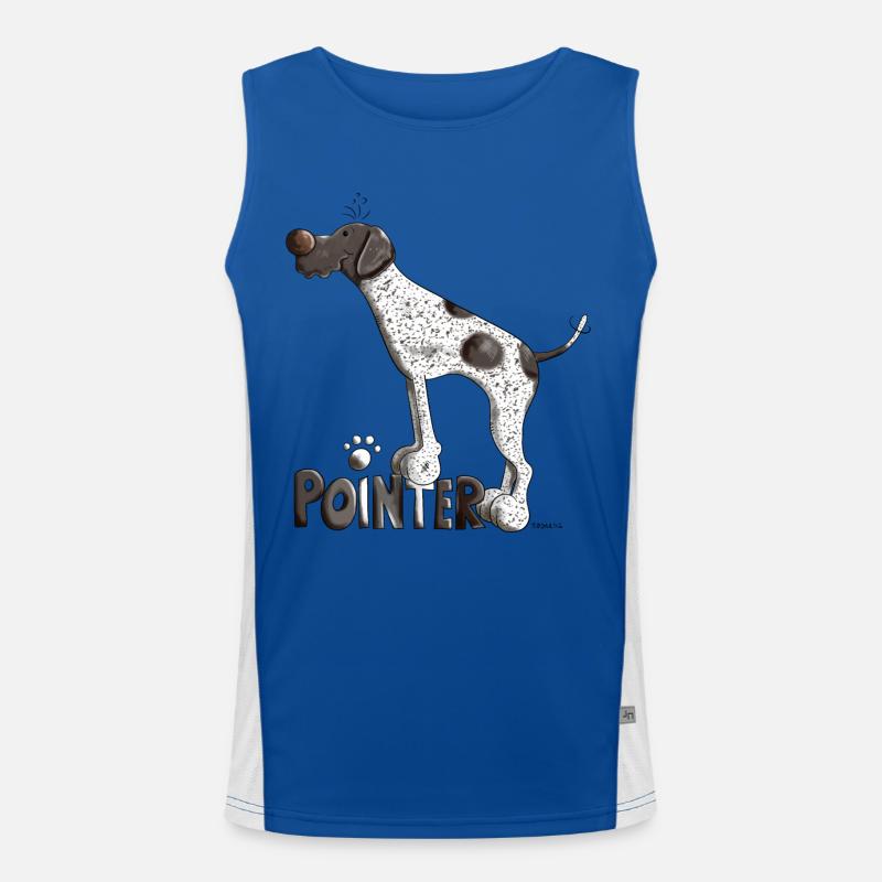 Cute German Shorthaired Pointer Men's Functional Contrast Tank Top 