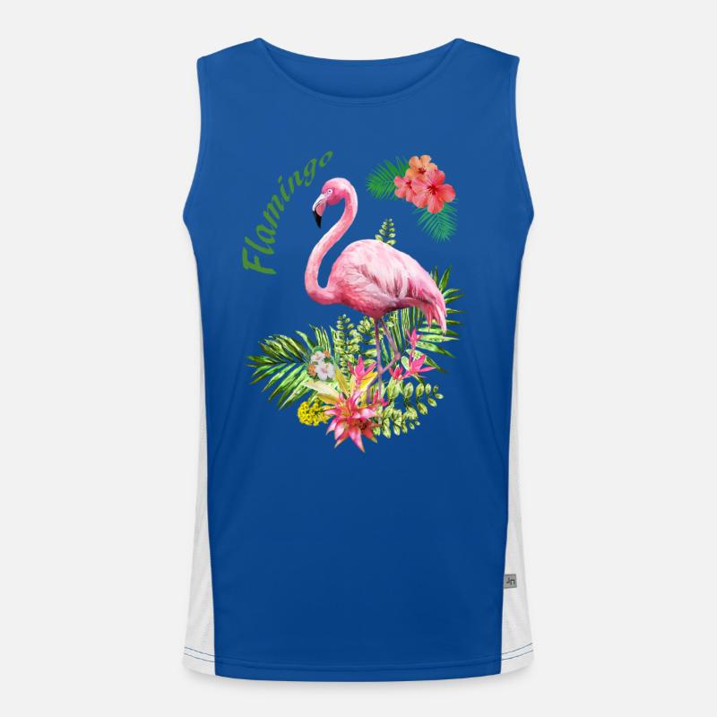 Flamingo Funktionelles Kontrast-Tank Top für Männer 