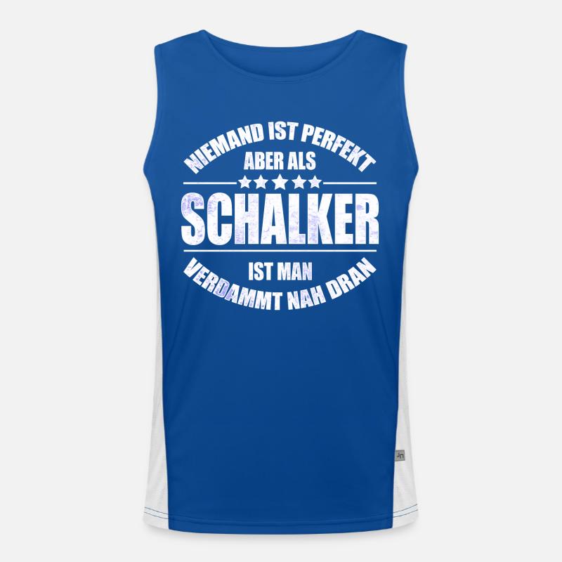 Schalker Fan Design Geschenkidee Funktionelles Kontrast-Tank Top für Männer 