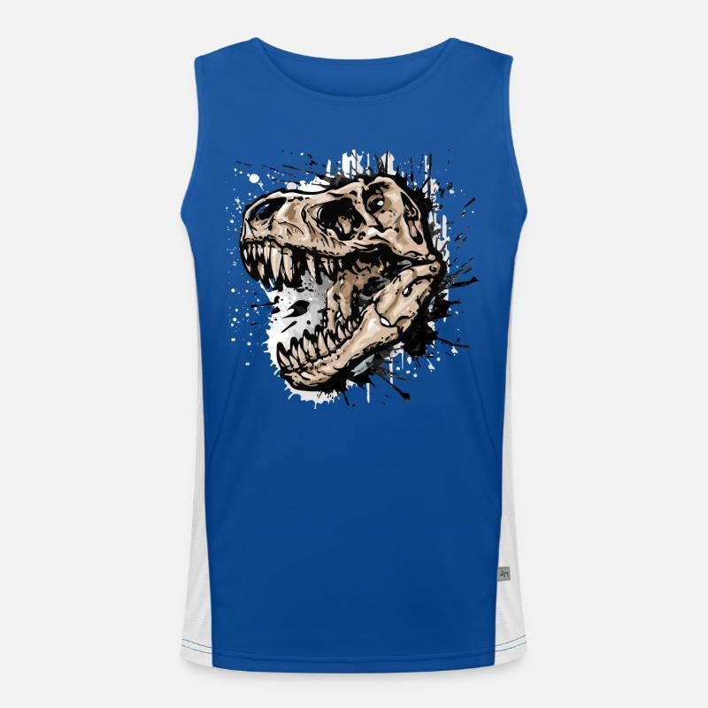 Trex / T-Rex Dinosaur Men's Functional Contrast Tank Top 