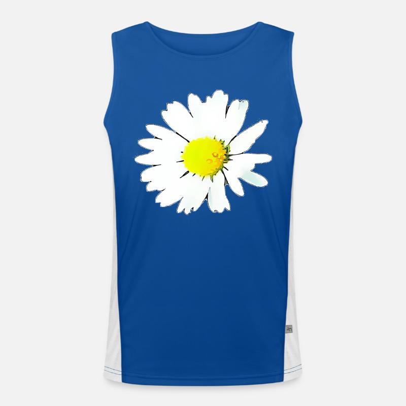 Blume - Gänseblümchen Funktionelles Kontrast-Tank Top für Männer 
