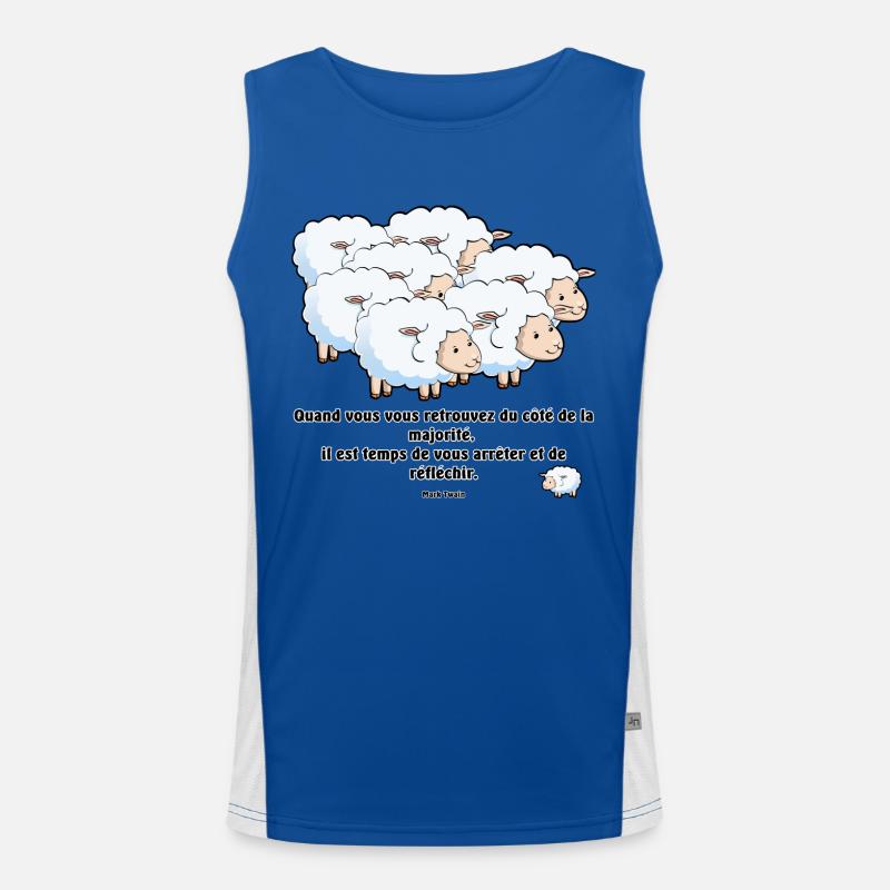 Les moutons de la majorité... Débardeur respirant contrasté Homme 