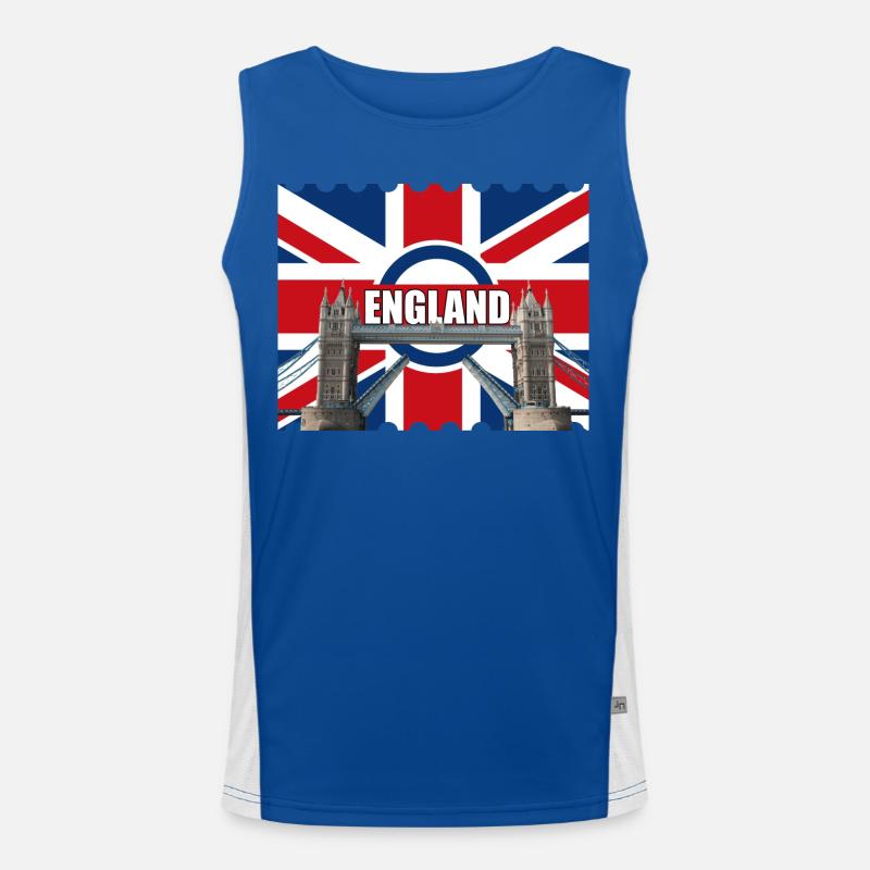 Drapeau de l’Angleterre Tower Bridge Débardeur respirant contrasté Homme 