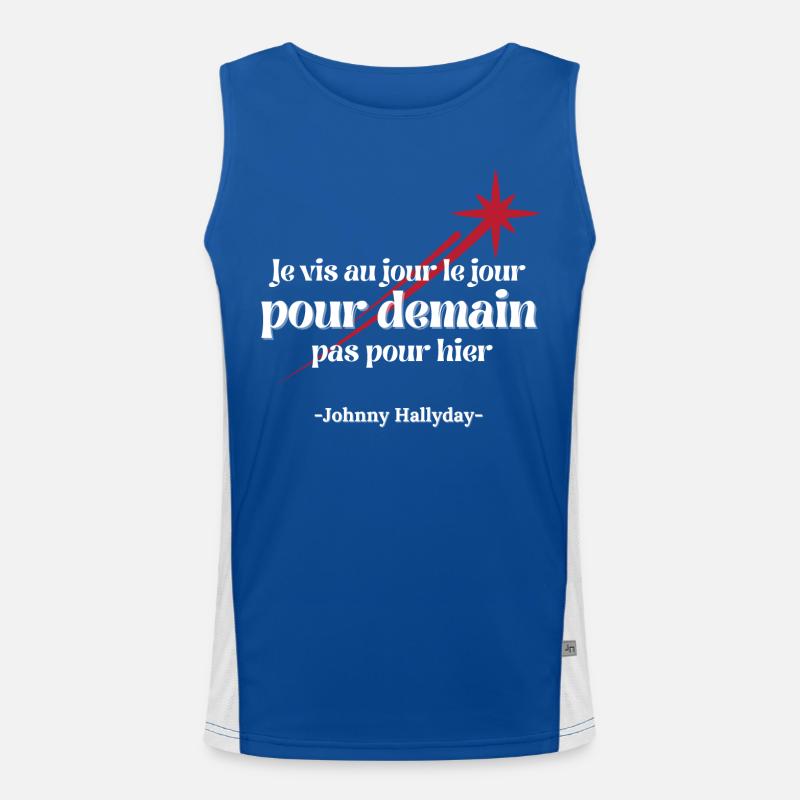 Vis jour pour jour rétro Débardeur respirant contrasté Homme 