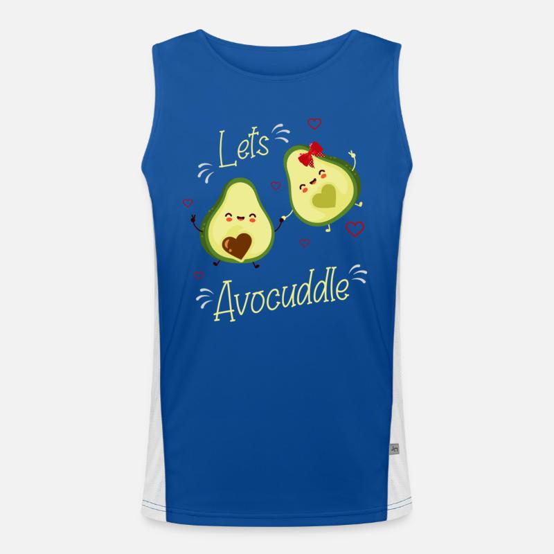 Avocado, Avocado Lebensmittel, veganes Essen, Funktionelles Kontrast-Tank Top für Männer 