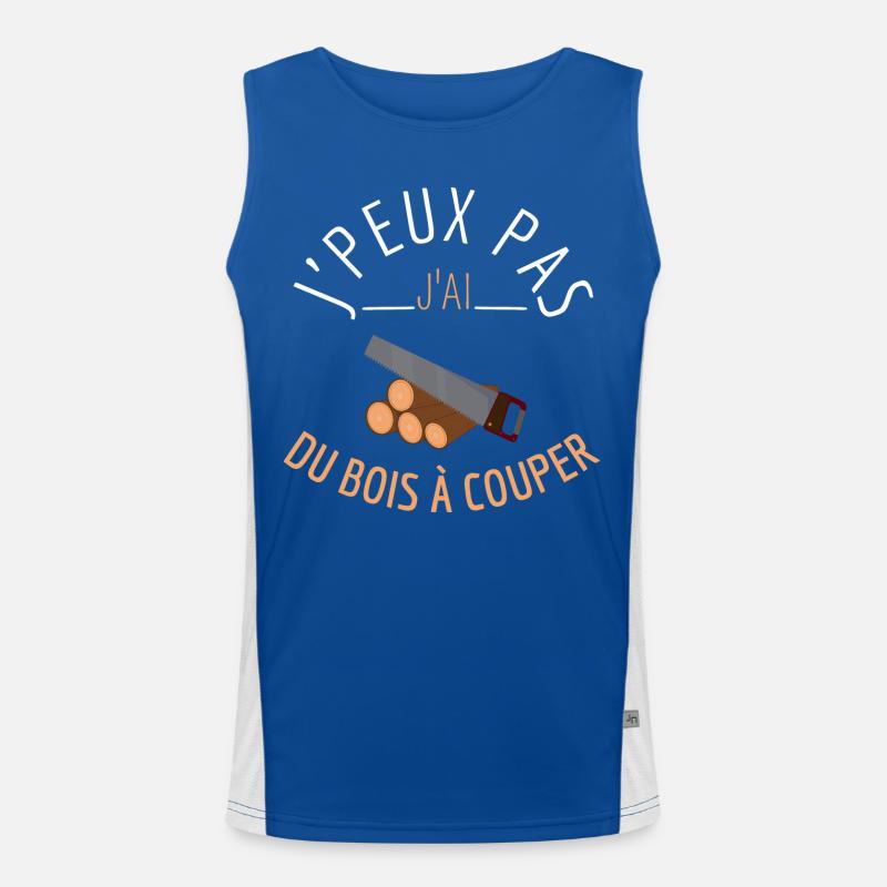 J’peux pas j’ai du bois à couper Débardeur respirant contrasté Homme 