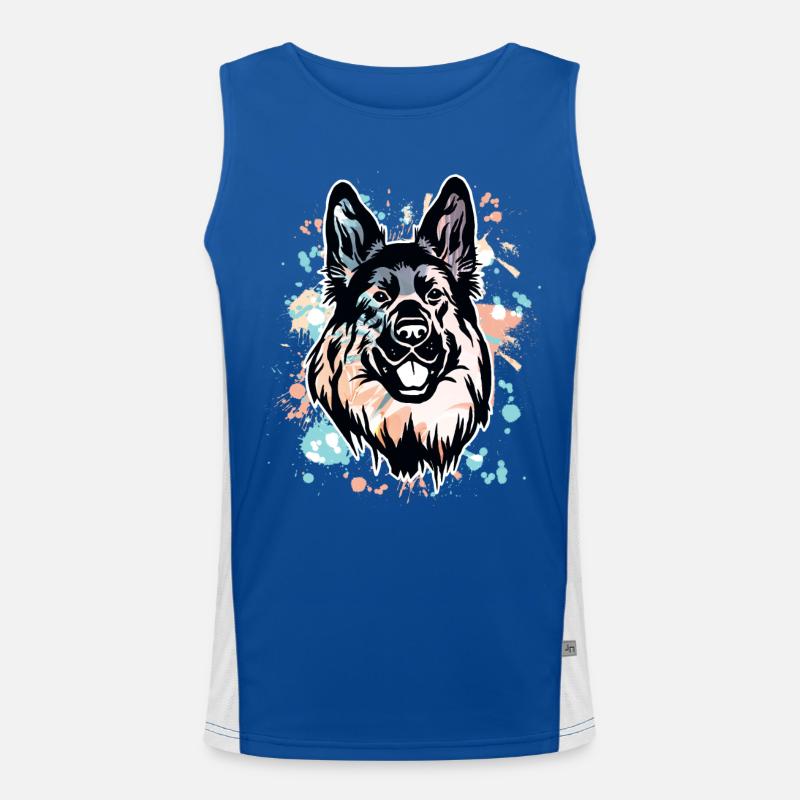 Deutscher Schäferhund Funktionelles Kontrast-Tank Top für Männer 